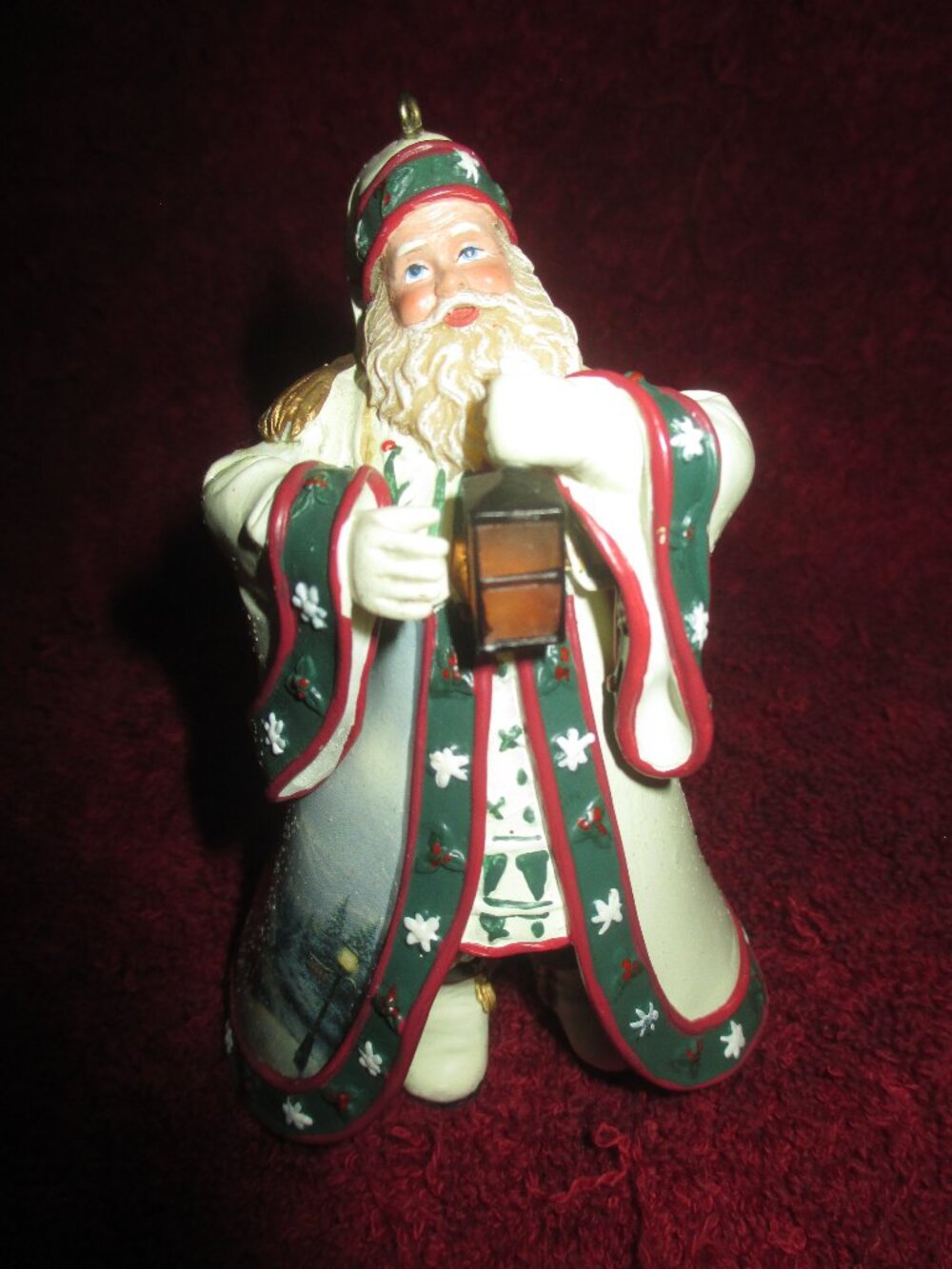 Heirloom Ornament "Dawn of Christmas Day Santa" 2003 Ashton Drake Thomas Kinkade